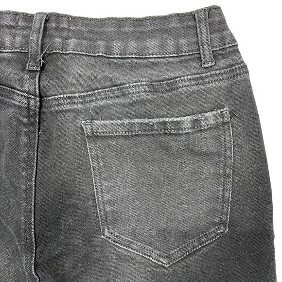 Bamboo Original Denim Black Cutoff Jean Shorts Sz 13 Grunge Stretch Denim Jorts - Picture 6 of 9